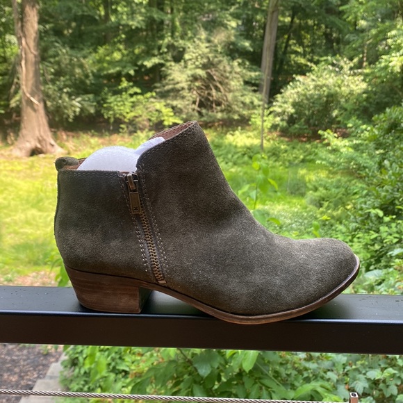 Lucky Brand Shoes - Lucky Brand Suede Dark Green Heeled Booties Size 8